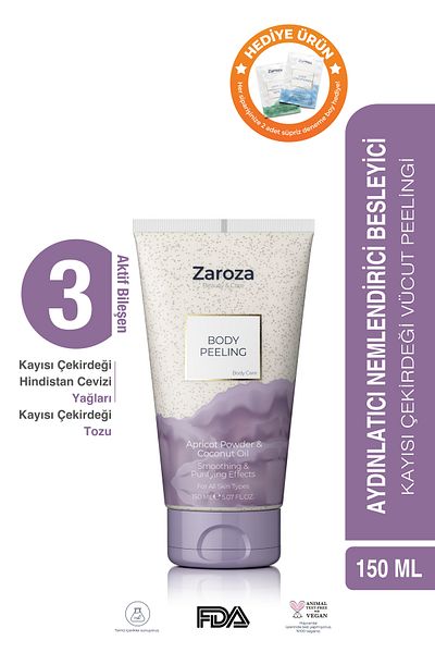 ZAROZA Purifying Body Peeling with Apricot Kernel - Body Peeling - 150 ml