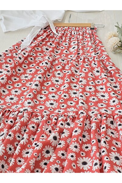 Nefs Φούστα με φλοράλ μοτίβο σε χρώμα βισκόζης