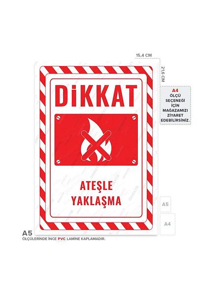 Posterya Ul02675-A5 - Fire Approach Warning Sign (15.4×21.6cm)