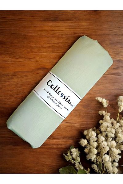 CollessiaHome 100% Cotton Satin Fitted Single Fitted Sheet Set Sheet Set - Green
