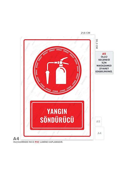 Posterya Ul01636-A4 - Fire Extinguisher Warning Sign (21.6×30.3cm)