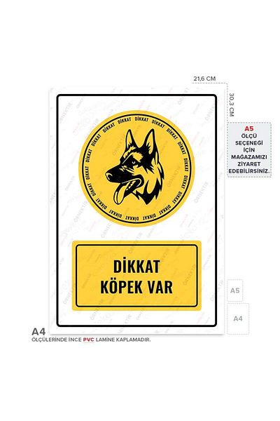 Posterya Ul01480-A4 - Caution Dog Warning Sign (21.6×30.3cm)