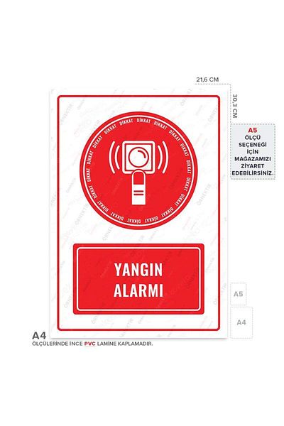 Posterya Ul01628-A4 - Fire Alarm Warning Sign (21.6×30.3cm)