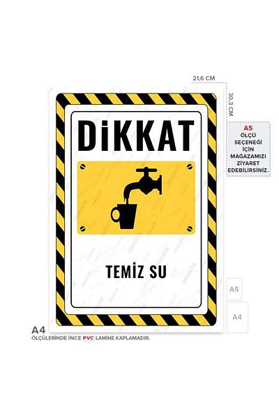 Posterya Ul02354-A4 - Clean Water Warning Sign (21.6×30.3cm)