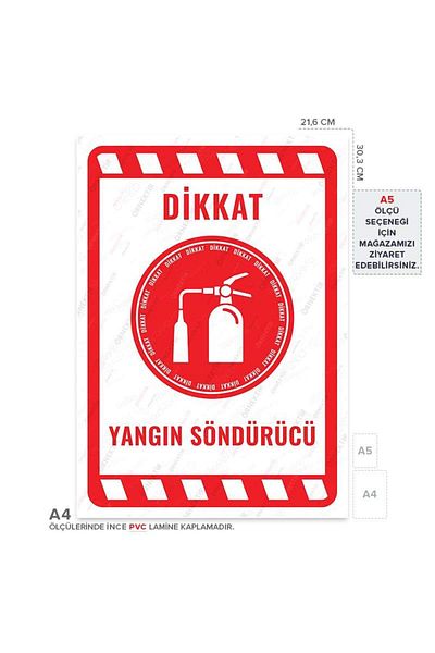 Posterya Ul02277-A4 - Fire Extinguisher Warning Sign (21.6×30.3cm)