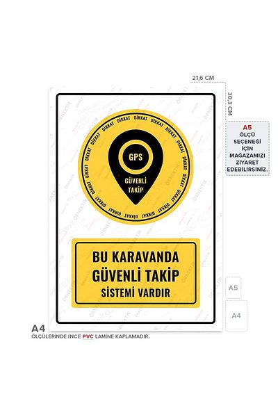 Posterya Ul01416-A4 - This Caravan Has a Secure Tracking System Warning Sign (21,6×30,3cm)