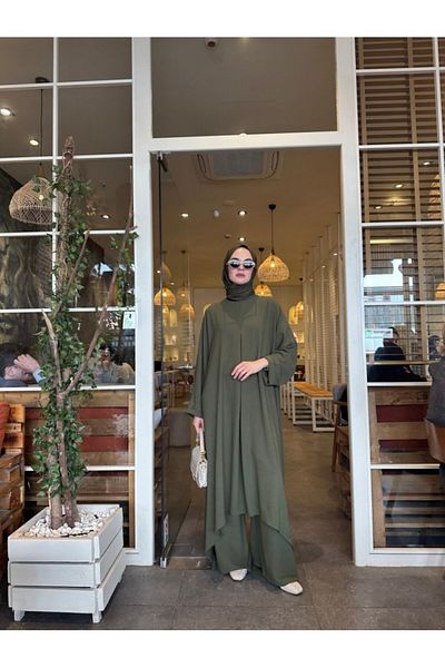 NS Moda Mina Suit Khaki Model-538 Hijab