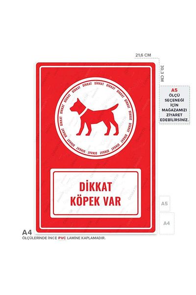 Posterya Ul01437-A4 - Caution Dog Warning Sign (21.6×30.3cm)