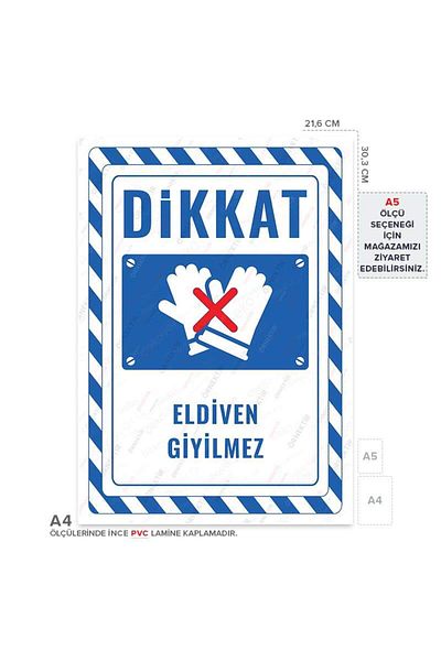 Posterya Ul02382-A4 - Glove-Free Warning Sign (21,6×30,3cm)