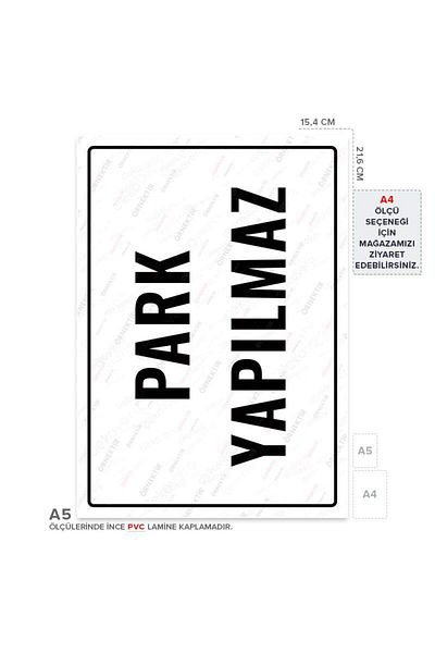 Posterya Ul01786-A5 - No Parking Warning Sign (15.4×21.6cm)