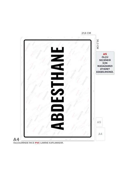 Posterya Ul01792-A4 - Ablution House Warning Sign (21.6×30.3cm)