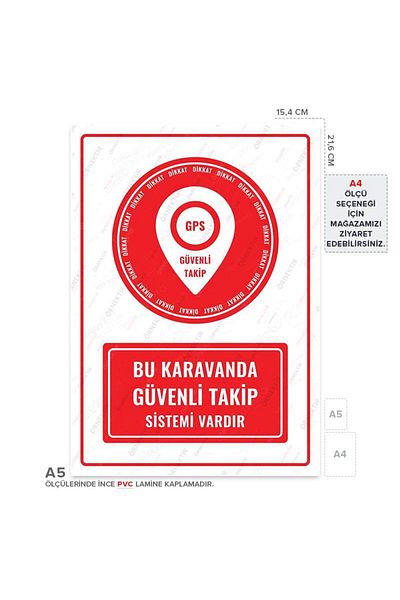 Posterya Ul01414-A5 - This Caravan Has a Secure Tracking System Warning Sign (15,4×21,6cm)