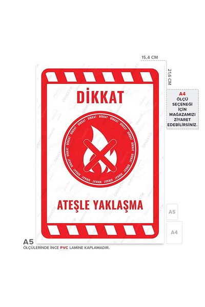 Posterya Ul02264-A5 - Fire Approach Warning Sign (15.4×21.6cm)