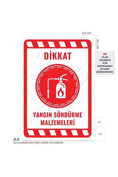 Posterya Ul02279-A4 - Fire Fighting Supplies Warning Sign (21.6×30.3cm)