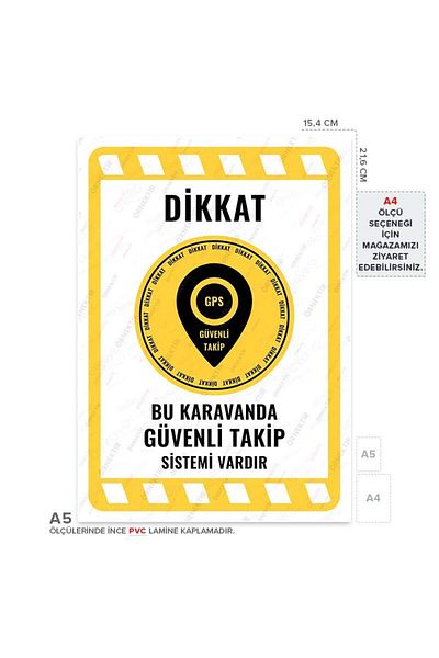 Posterya Ul02143-A5 - This Caravan Has a Secure Tracking System Warning Sign (15,4×21,6cm)