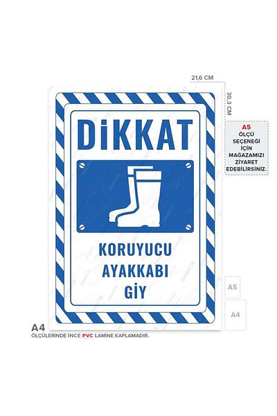 Posterya Ul02376-A4 - Protective Shoe Wear Warning Sign (21,6×30,3cm)