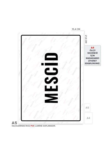 Posterya Ul01789-A5 - Mosque Warning Sign (15,4×21,6cm)