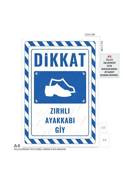 Posterya Ul02768-A4 - Armor Shoe Wear Warning Sign (21,6×30,3cm)