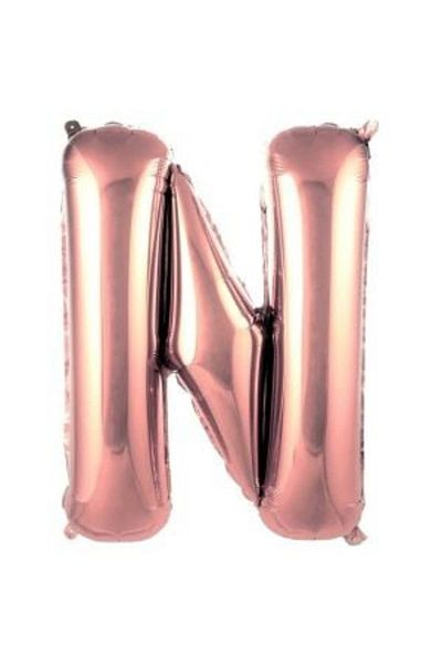 Ezgi Party Store N- Letter 40 Inch Rosegold Color Balloon 100 cm