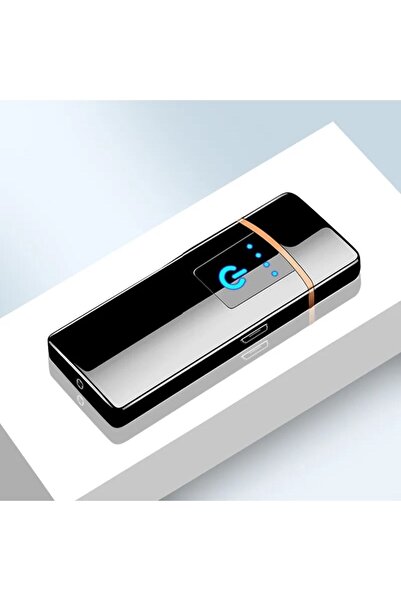 nesnelgift Şarjlı VİP Dokunmatik Çakmak Elektronik Usb Siyah Renk Çakmak