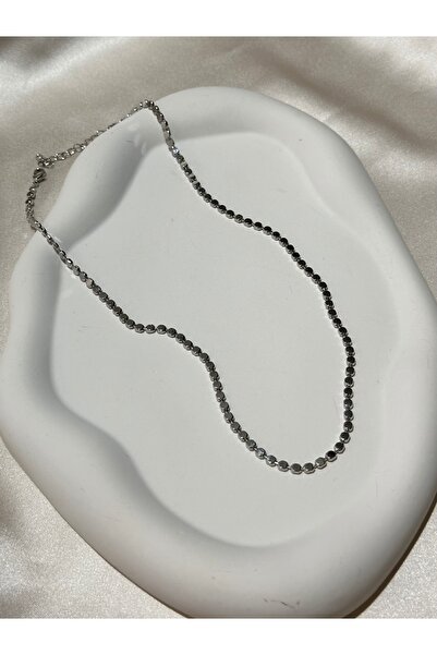 asal jewelry Scrunch Chain Silver Necklace