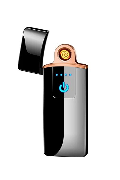 nesnelgift Şarjlı VİP Dokunmatik Çakmak Elektronik Usb Siyah Renk Çakmak