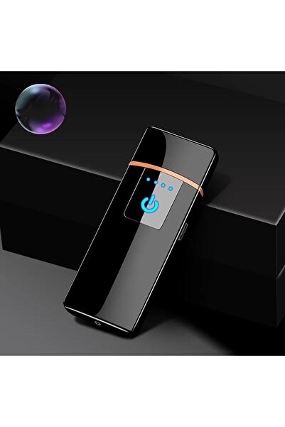 nesnelgift Şarjlı VİP Dokunmatik Çakmak Elektronik Usb Siyah Renk Çakmak