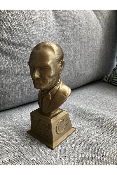 Home 14 Cm Yüks. Atatürk Büstü Bronz Gold