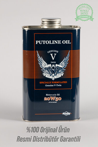 putoline Genuine V-Twin 20W-50 4T 1L Motosiklet Motor Yağı Metal Kutu Putoline