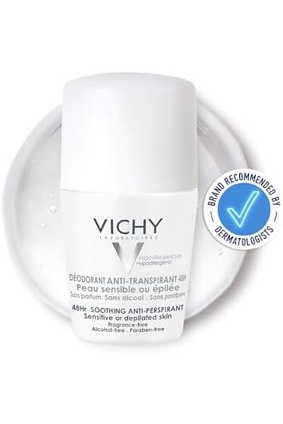 Vichy Deodorant Roll-On Sensitive, 48-Hour, 50ml