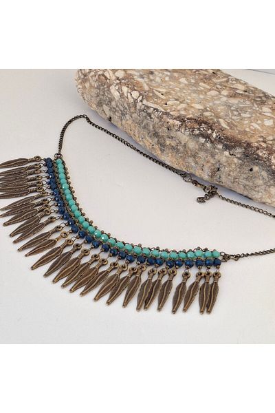 azra takı tasarım Handmade Short, authentic, bohemian, ethnic Short Women's Colorful Necklace