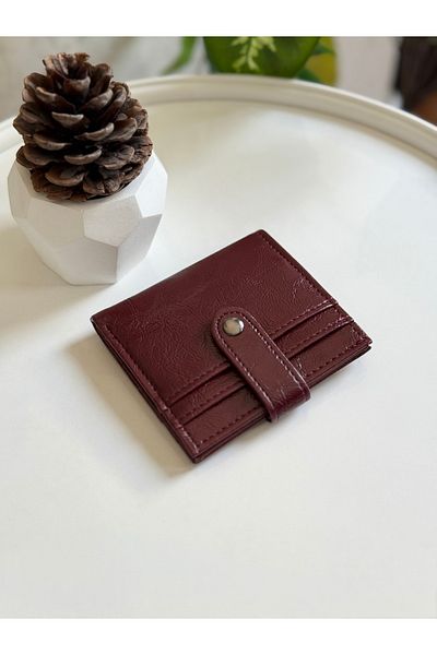 ZEYS Shiny Faux Leather Women's Wallet with Snap Closure Card Holder Detail