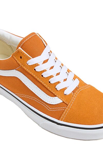 Vans VN000D6W52K1-Old Skool Πορτοκαλί Δερμάτινα Γυναικεία Παπούτσια Lifestyle