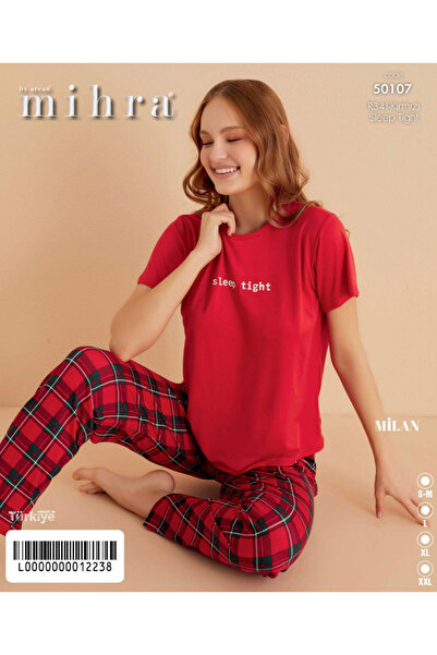 Mihra Milan Kumaş Kısa Kol Pijama Takımı