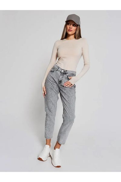Store Finger Fit Long Sleeve Buzzy Fabric White Bady