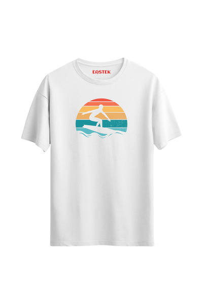 Eastek Tricou cu design imprimat Surfing Adventure