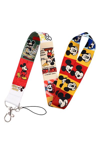 Disney 7 Yq225 Mickey Mouse Lanyard Donald Duck Phone Rope Id Badge Holder Stitch Winnie The Pooh Neck Str.
