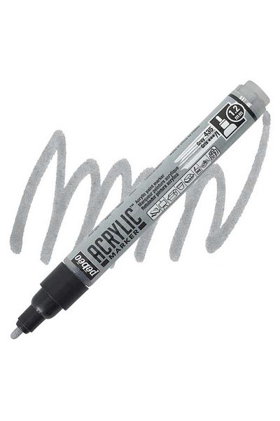Pebeo Deco Acrylic Marker - 1.2mm Gray