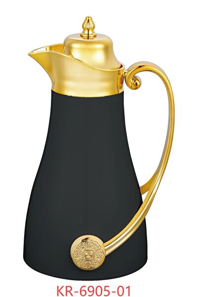 Kroos ترمس للشاي والقهوة مزود بسعة 1 لتر  لون موحد من كروس