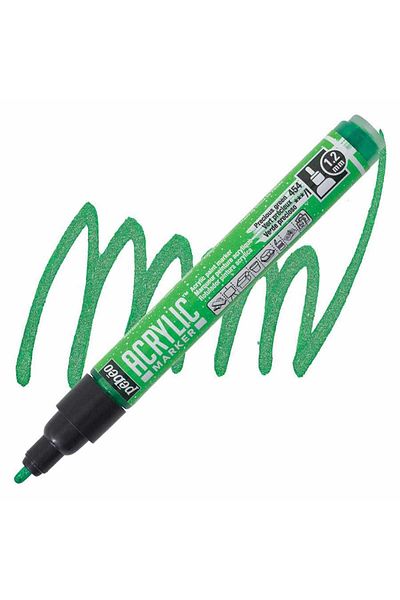 Pebeo Deco Acrylic Marker - 1.2mm Pre Green (MET.GREEN)