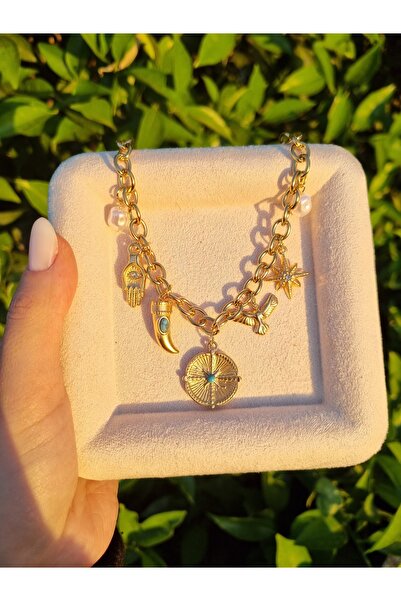 LİLİA ÇELİK CHARM KOLYE