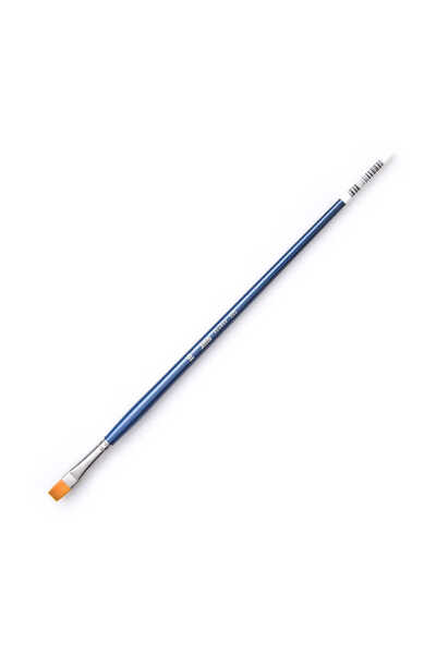 Pebeo 555 - 10 Golden Synthetic Flat Cut Long Handle Acrylic Brush