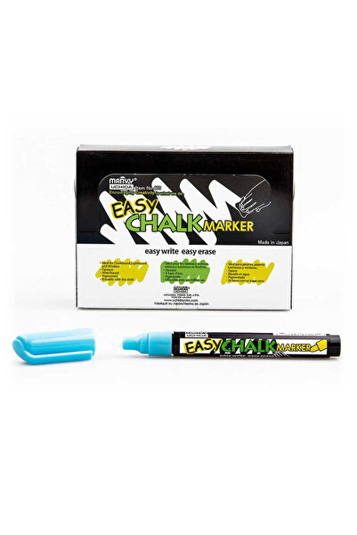 Marvy Tebeşir Markör - Mavı Fosforlu