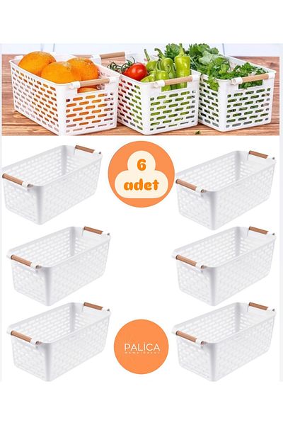 Palica 6 Pieces Multi-Purpose Organizer Basket Cutlery, Kitchen, Cabinet and Bathroom Organizer