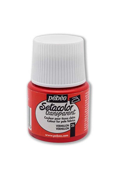 Pebeo Setacolor Transparan Kumaş Boya 45ml Şişe - 26 Vermilion