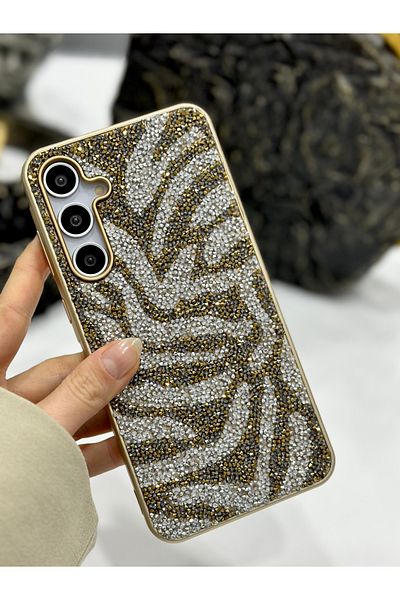 Go Aksesuar جراب من السيليكون بتصميم ماسي لامع ومتوافق مع هاتف Galaxy A35