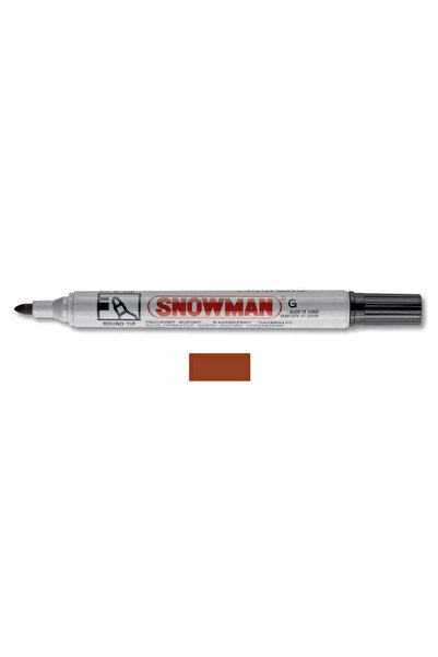 Snowman Round Tip Permanent Marker - Brown