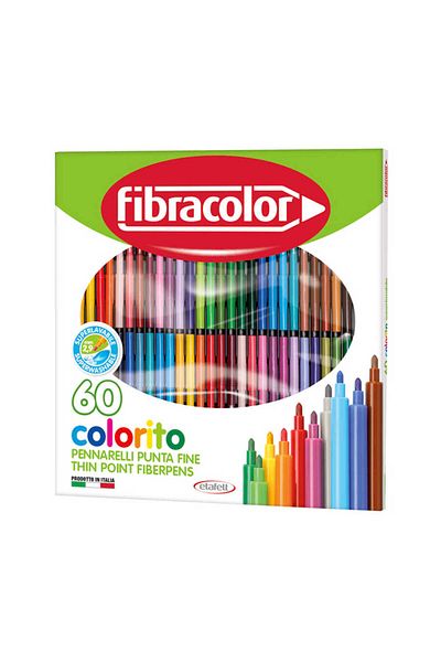 Fibracolor Colorito Felt Tip Pen 60 Colors
