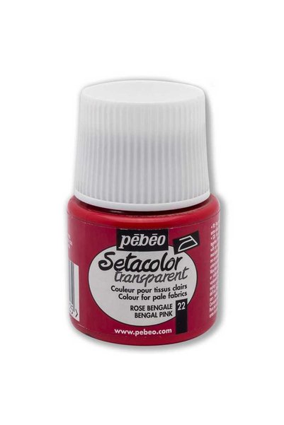 Pebeo Setacolor Transparan Kumaş Boya 45ml Şişe - 22 Rose Bengale