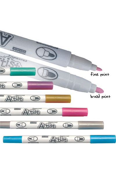 Pebeo Double Ended Set of 6 Metallic Colors
